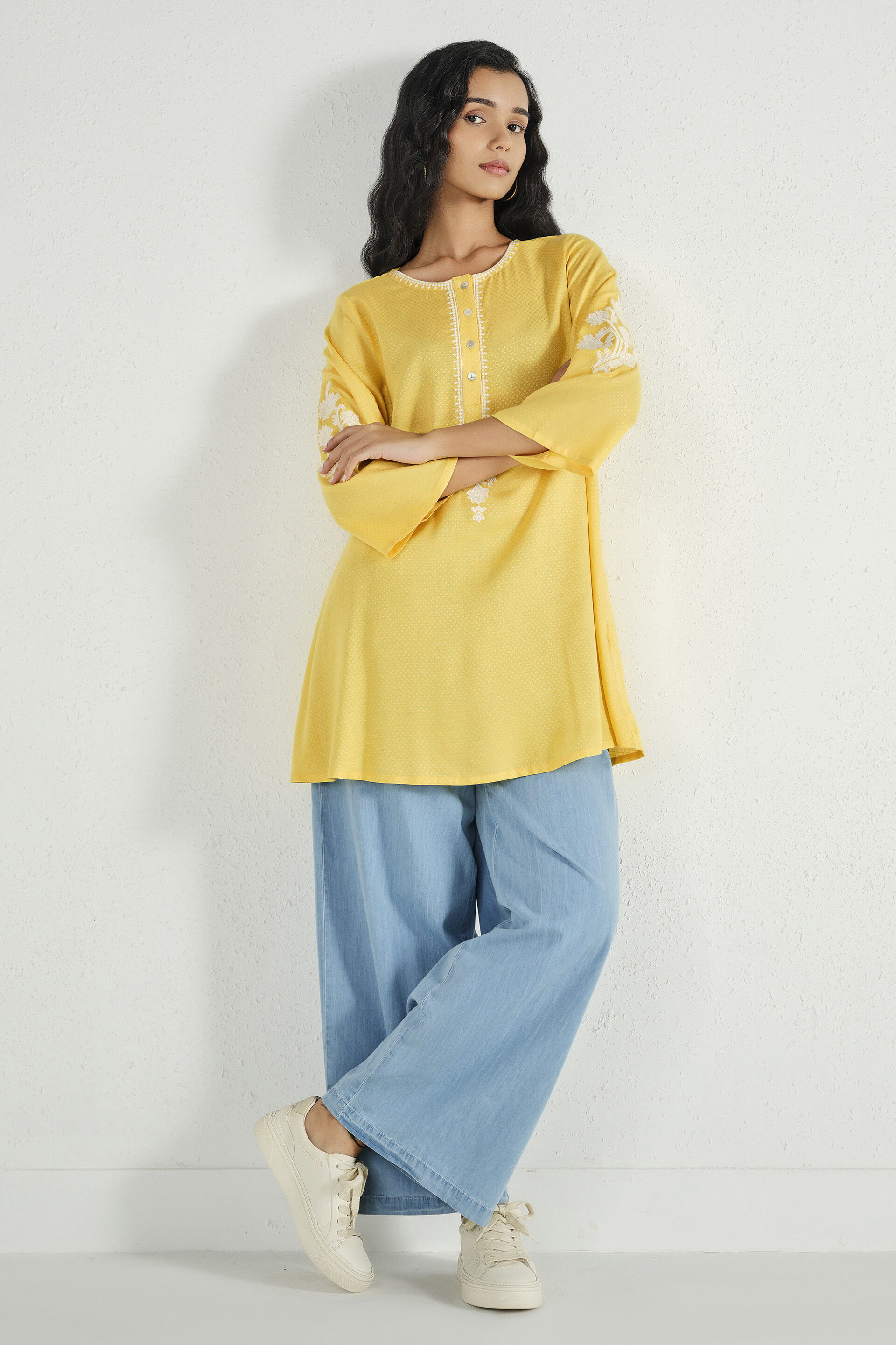 Mohak Yellow Tunic, Mustard, image 4